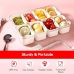 Fridge Storage Boxes 8 Compartments Fridge Organizer Clear Stackable Multi-Functional Storage Bins for Kitchen Fridge Durable Space Saving for Fruits Vegetables Dairy and Snacks Easy to Clean - Image 3