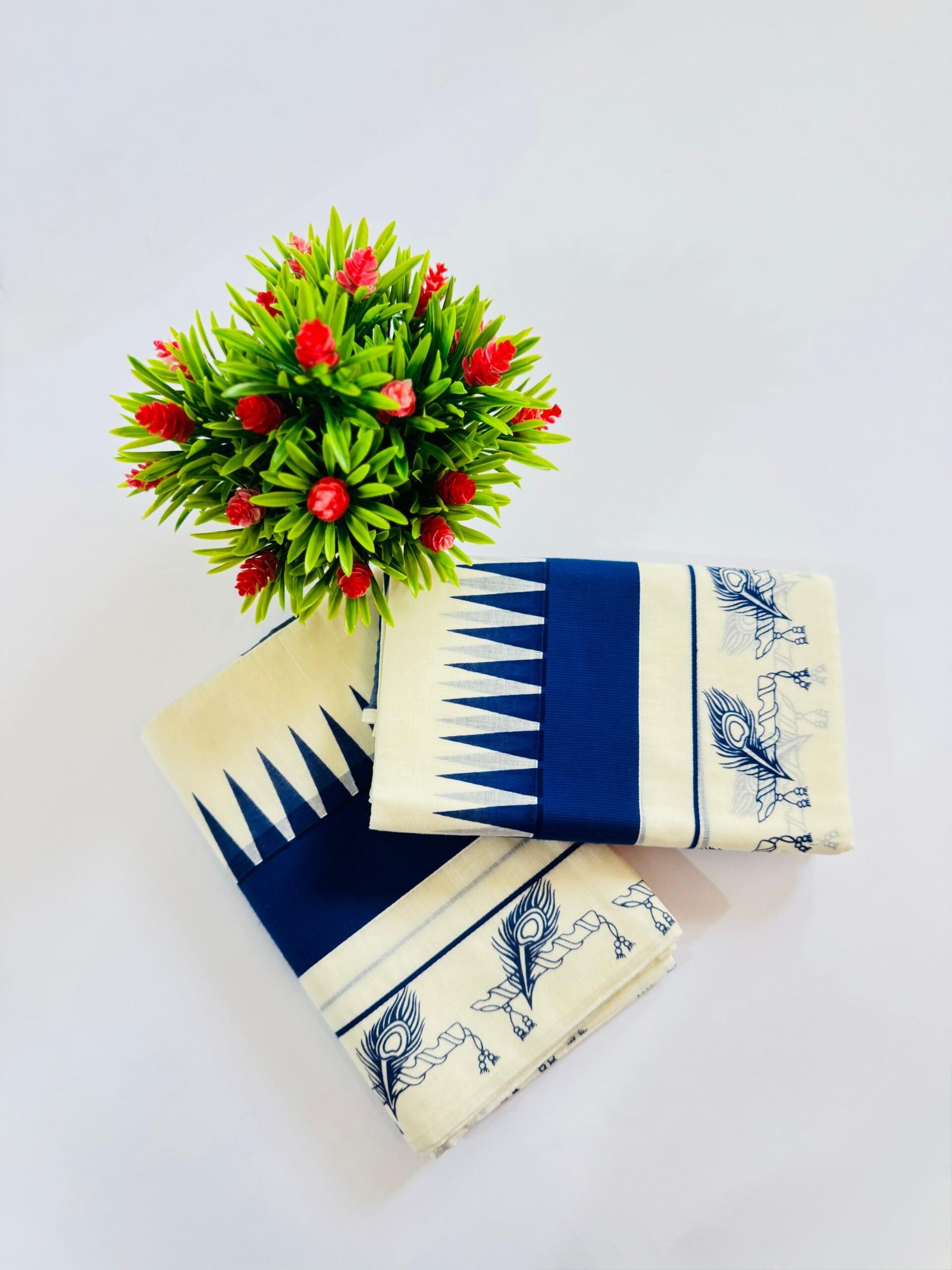 AAR021 (3) Kerala Cotton Set Mundu (Single) - Image 1