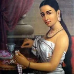 Lady with Jasmine Garland.