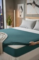 100% Waterproof Premium Cotton Feel Mattress Protector King Size 78x72 Inch|Ultra Soft Breathable & Fitted Bed Protector Terry Cover Double Bed