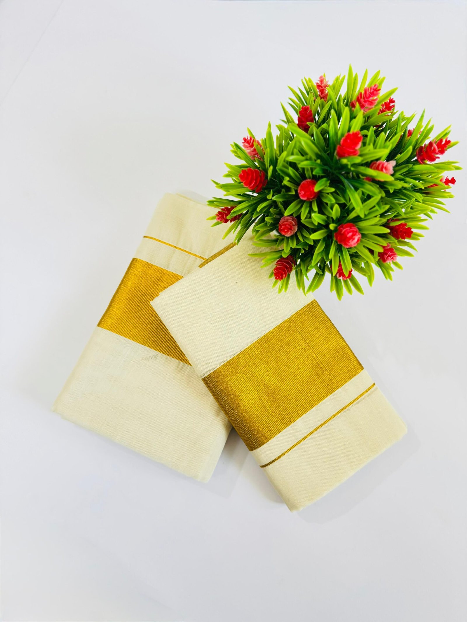 SP003 (1) Kerala Cotton Set Mundu (Single) - Image 1