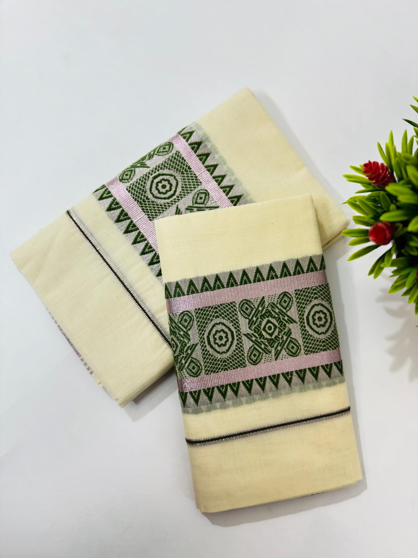 SP007A (1) Kerala Cotton Set Mundu - Image 1