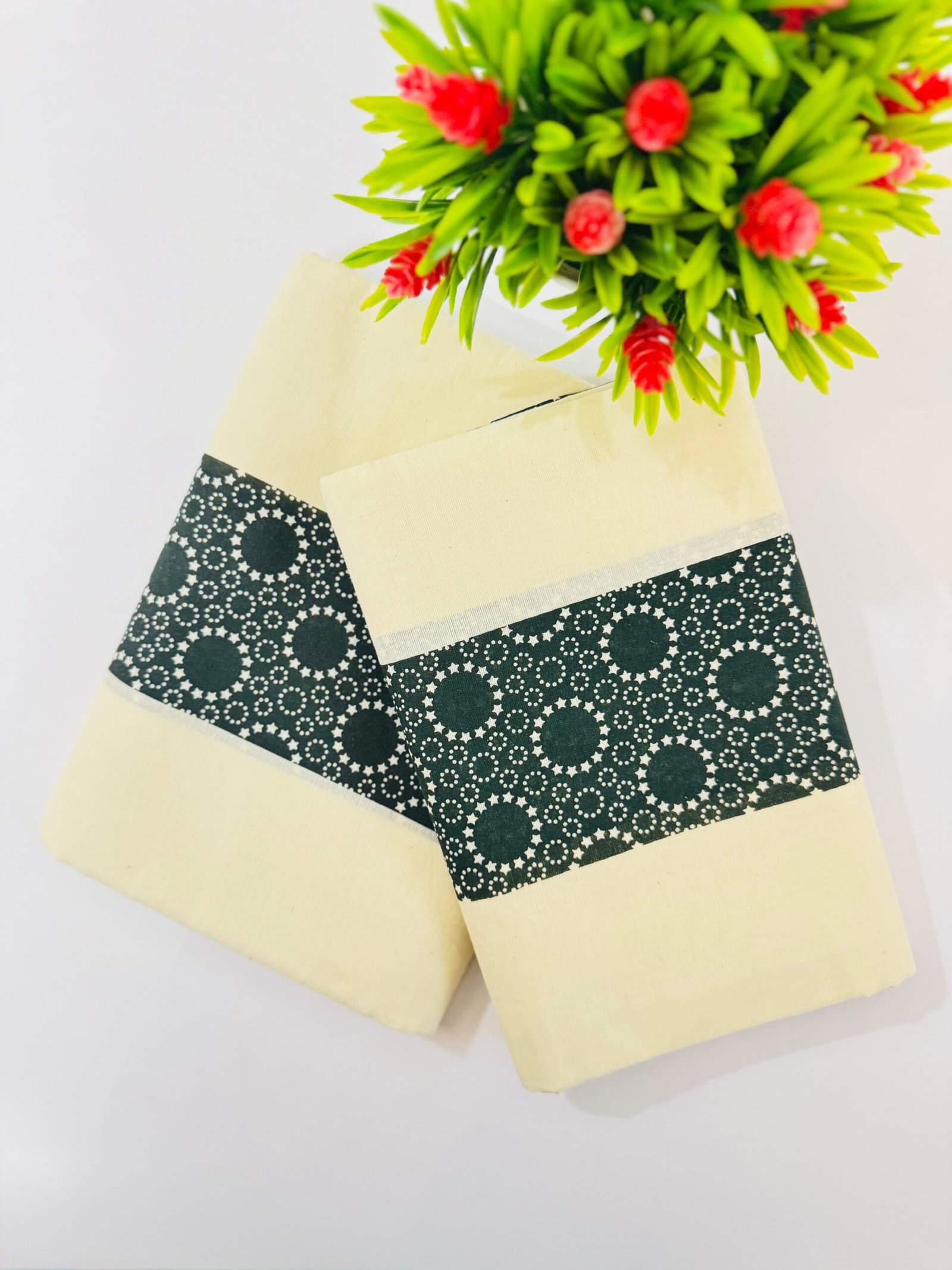 SP011 (2) Kerala Cotton Set Mundu - Image 1