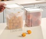 Plastic Fridge Storage Boxes (Pack of 6) Freezer & Refrigerator Organizer Containers Kitchen Storage Container Set Kitchen Accessories Items for Home 1200 ml Food Storage Box, White - Image 5