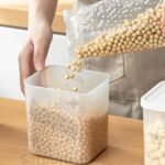 Plastic Fridge Storage Boxes (Pack of 6) Freezer & Refrigerator Organizer Containers Kitchen Storage Container Set Kitchen Accessories Items for Home 1200 ml Food Storage Box, White