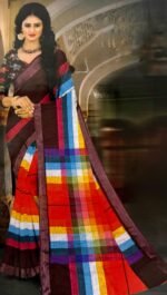 RAINBOW-LINEN SAREE - Image 2
