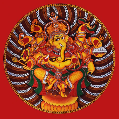 muralpainting Dancing Ganapathy - Image 1