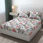 Bliss Double  Size Printed Bedsheet with 2 Pillow Covers 90”x100” inch’s - Image 8