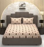 Bliss Double  Size Printed Bedsheet with 2 Pillow Covers 90”x100” inch’s - Image 7