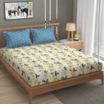 Plush super King Size Printed Bedsheet with 2 Pillow Covers108”x108” inch’s - Image 8