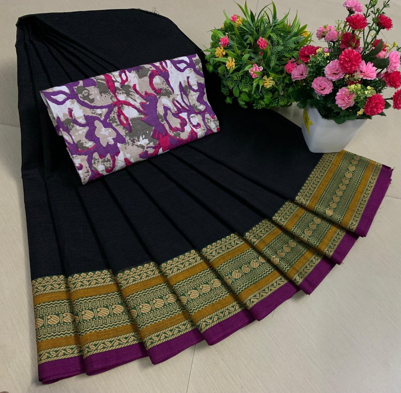 Chettinad Cotton Saree - Image 9